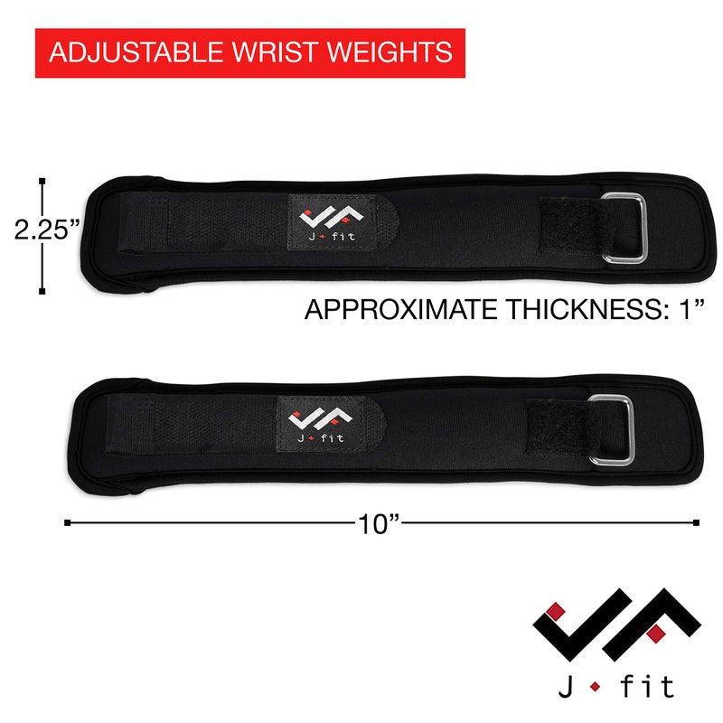 JFIT Adjustable Wrist Weights, Set of 2, 1 LB Each, Small/Medium - Image 4
